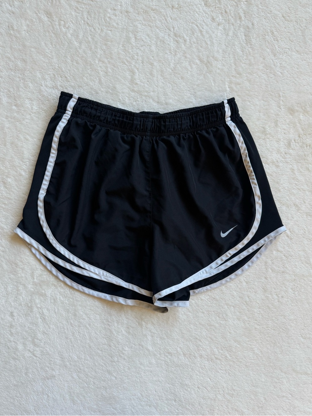 Nike Tempo Dri-FIT Running Shorts 3" Black White Size S